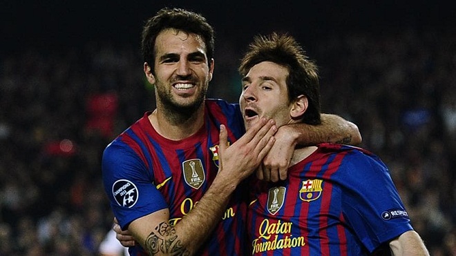 Cesc Fabregas: 'Tôi phải đổi bạn tập vì Messi khiến tôi xấu hổ'