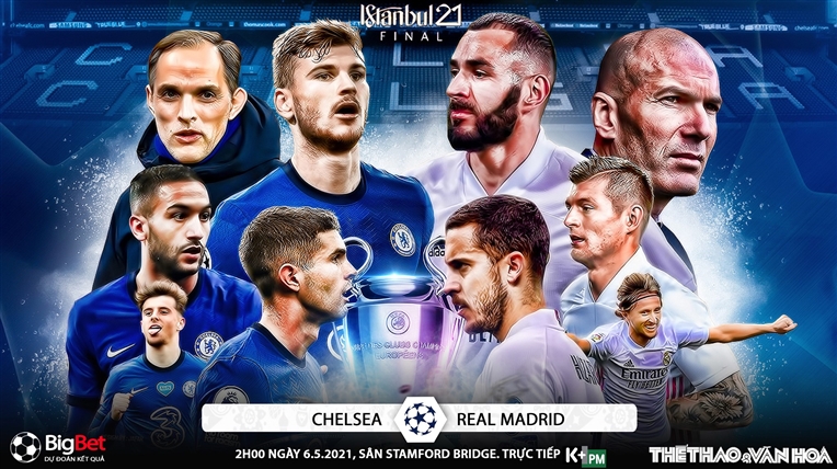 Soi kèo nhà cái Chelsea vs Real Madrid. K+, K+PM trực tiếp bóng đá Bán kết cúp C1