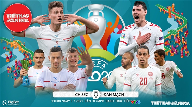 Kèo nhà cái. Soi kèo Cộng hòa Séc vs Đan Mạch. VTV6 VTV3 trực tiếp bóng đá EURO 2021