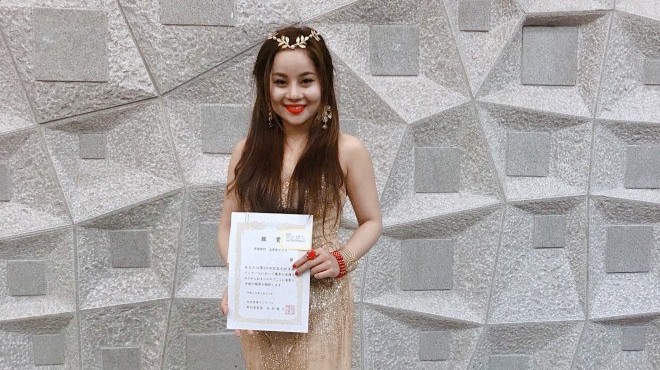 Sao mai Hương Ly đạt giải Nhì cuộc thi âm nhạc quốc tế