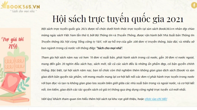 Ngày sách Việt Nam 21/4: Khai mạc Hội sách trực tuyến quốc gia lần thứ 2