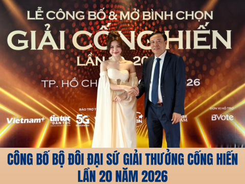 Công bố bộ đôi Đại sứ Giải thưởng Cống hiến lần 20 năm 2026