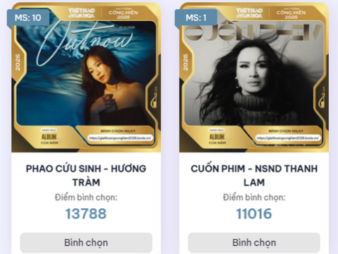 Bình chọn Cống hiến 2026: SOOBIN bị "soán ngôi", Hương Tràm vươn lên dẫn đầu