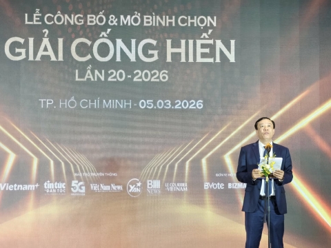 Phát biểu của Trưởng BTC tại Lễ Công bố Giải thưởng Cống hiến lần thứ 20 - năm 2026