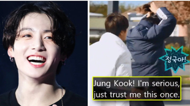 BTS: Jungkook chạy trốn như đứa trẻ khi nhất quyết không để Jin buộc tóc hộ