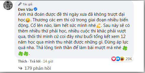 Đen Vâu đoán trúng đề thi, Đen Vâu đoán trúng đề thi văn, Đề thi Văn, Đề thi môn Văn, Đề thi môn Văn THPT quốc gia 2021, Đề thi Văn 2021, Đề thi môn văn thpt 2021