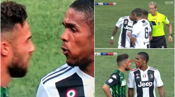 Douglas Costa đối diện án phạt nặng sau màn húc đầu và 'phun mưa' vào đối thủ