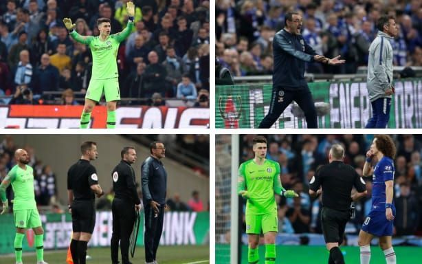 Kepa, Chelsea, Man City, sarri, Cúp Liên đoàn Anh, 11m, kepa bật sarri, Chung kết Cúp Liên đoàn Anh, Chelsea vs Man City