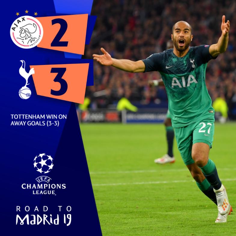 Ajax 2-3 Tottenham, kết quả Ajax vs Tottenham, kết quả Tottenham vs Ajax, ket qua C1, kết quả C1, video Ajax vs Spurs, video bàn thắng Ajax vs Spurs, kết quả bóng đá, c1