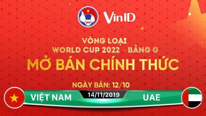 bong da, vinid, vebongda, vebongda.vff.org.vn, vé bóng đá, mua vé bóng đá, Việt Nam đấu với UAE, bong da, mua vé qua mạng, Việt Nam vs UAE, app VinID, bóng đá Việt Nam