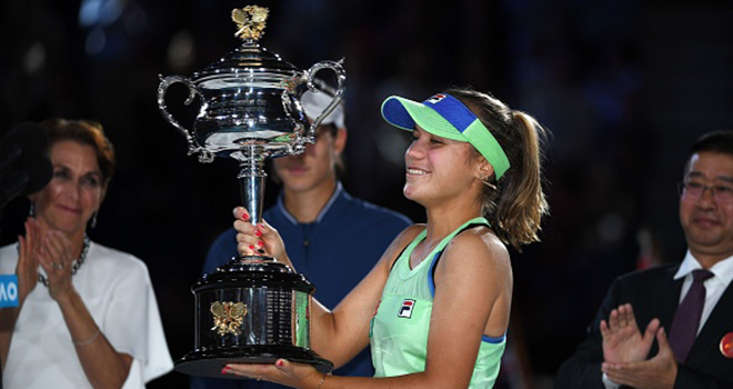 Sofina Kenin, kenin, tennis, quần vợt, úc mở rộng, Australia Open 2020, giải Úc mở rộng 2020, Kenin vô địch, Garbine Muguruza