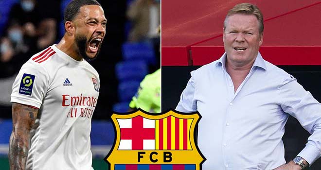 Barcelona, Barca, Memphis Depay, Depay, Ronald Koeman, bóng đá, bong da, Lyon