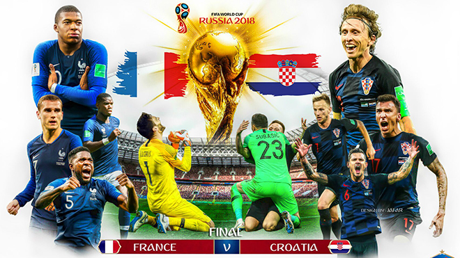 VTV6, trực tiếp bóng đá, trực tiếp chung kết World Cup 2018, trực tiếp Pháp vs Croatia, kèo Pháp vs Croatia, soi kèo Pháp Croatia, dự đoán bóng đá, bế mạc World Cup 2018