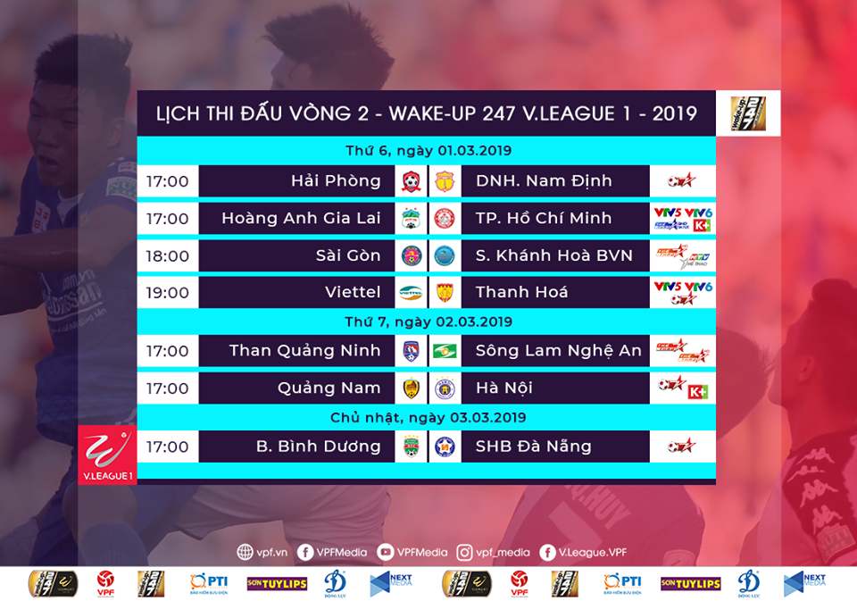 Bảng xếp hạng V League, bảng xếp hạng V League 2019, BXH V League 2019, BXH V-League 2019