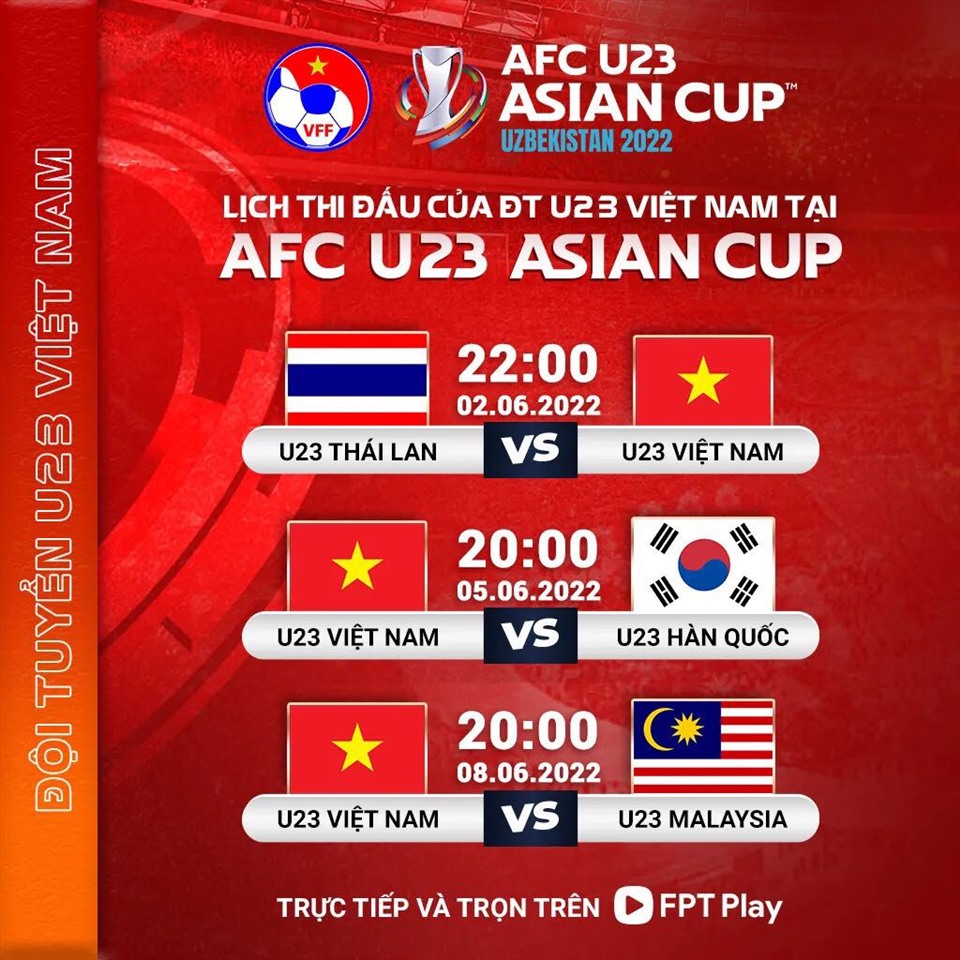 lịch thi đấu U23 châu Á 2022, VTV6, VTV5, trực tiếp bóng đá, U23 Việt Nam vs Hàn Quốc, U23 Malaysia vs Thái Lan, U23 Nhật Bản vs Ả Rập Xê Út, U23 Tajikistan vs UAE