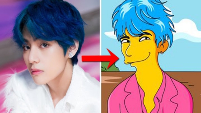 V BTS yêu cầu ARMY trổ tài, vẽ theo kiểu The Simpsons