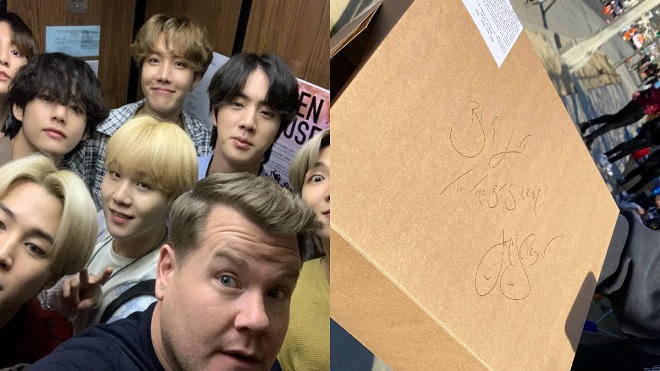 BTS lần đầu biểu diễn 'Black Swan', ARMY được James Corden tặng quà