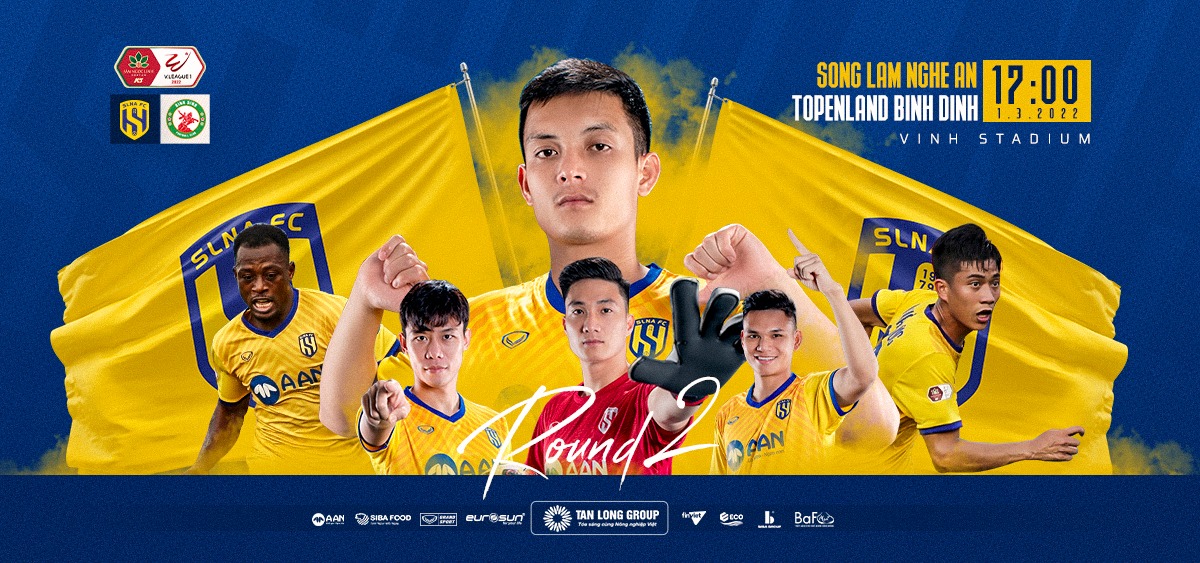 bóng đá Việt Nam, V-League, vòng 2 V-League, lịch thi đấu vòng 2 V-League 2022, BXH V-League, SLNA vs Bình Định, Thanh Hóa vs Bình Dương, HAGL vs Hà Tĩnh, Hải Phòng vs NĐ