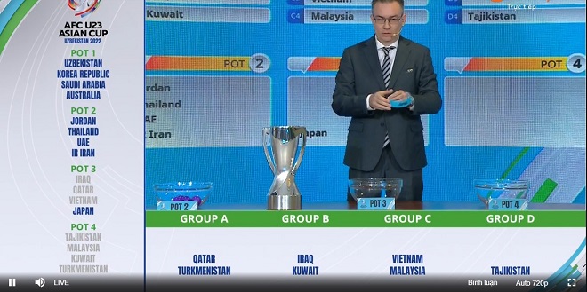 TRỰC TIẾP bốc thăm VCK U23 châu Á 2022, FPT Play trực tiếp bốc thăm U23 châu Á, trực tiếp bốc thăm U23, FPT, FPT Play, bốc thăm U23 châu Á, U23 Việt Nam, U23 VN, VCK U23