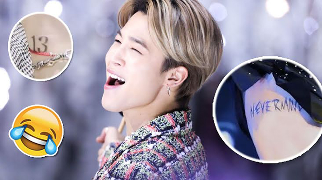 BTS 'dìm' Jimin với hình xăm con số 13 