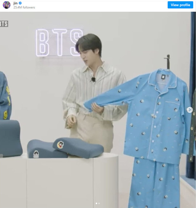 BTS, Jin, Jin tự thiết kế pyjama, Jungkook tập boxing, V BTS, Jimin, J-Hope, bts