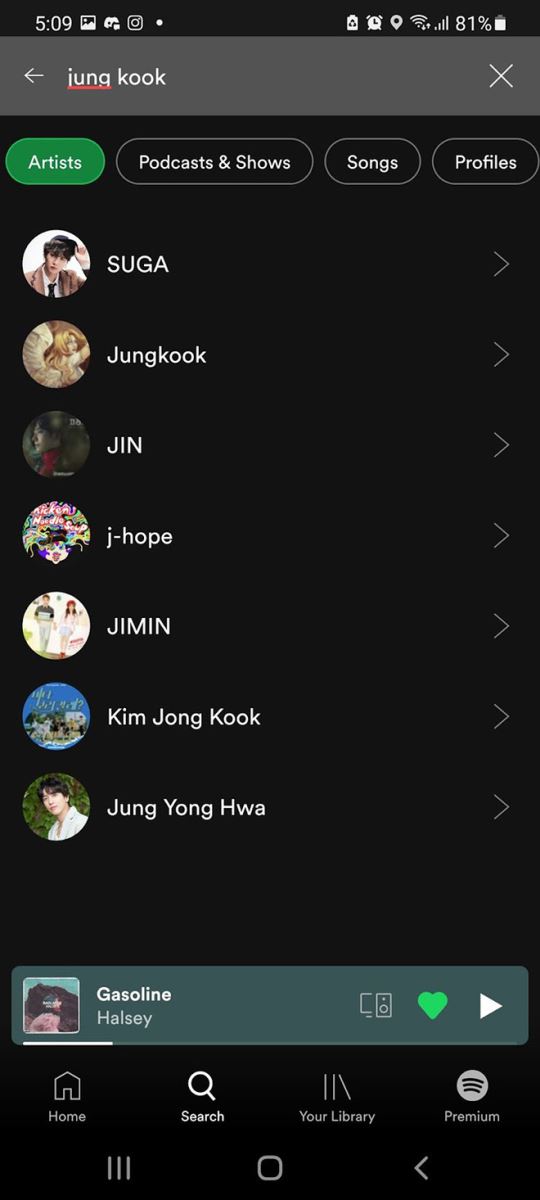 BTS, Jungkook, Tài khoản Spotify của Jungkook là rởm, V BTS, Jin, J-Hope, bts