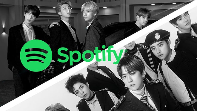 BTS, BTS trên Spotify, Blackpink, Twice, Spotify, EXO, Stray Kids, Suga, Tin bts