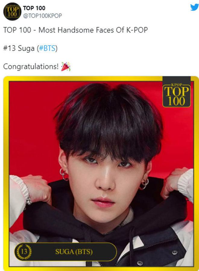 BTS, Top 15 thần tượng K-pop đẹp trai nhất, V BTS, J-Hope, Suga, Jimin, Jungkook