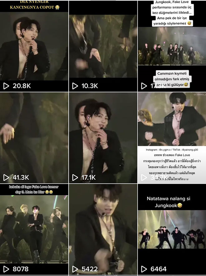 BTS, Jungkook, Vua fancam Jungkook, Jungkook gây bão trên Tiktok, V BTS, Jimin, Jin, Tin bts