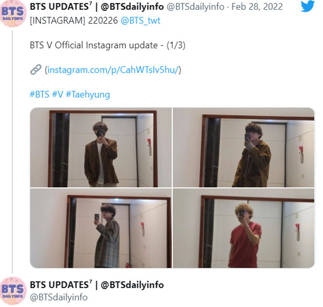 BTS, V BTS, V BTS lập kỷ lục trên Instagram, Ảnh tự sướng của V BTS, Jin, Jimin, Tin bts