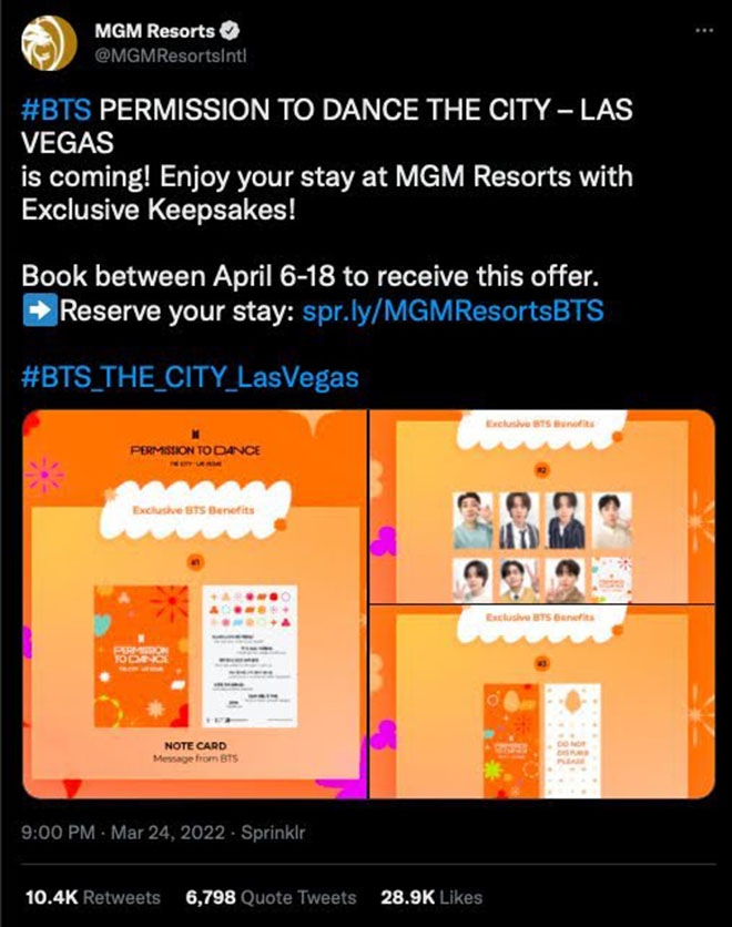 BTS, Lễ hội BTS ở Las Vegas, Ưu đãi cho ARMY tại concert của BTS, Jimin, Tin bts