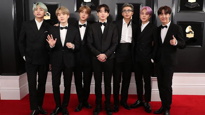 BTS, Trang phục của BTS tại Grammy, BTS trên thảm đỏ Grammy, V BTS, Jungkook, Tin bts