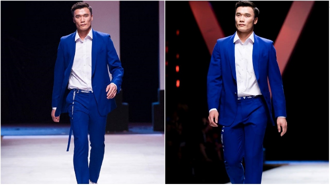 Khán giả nói gì khi thủ môn Bùi Tiến Dũng catwalk tại Tuần lễ Thời trang Quốc tế 2018?