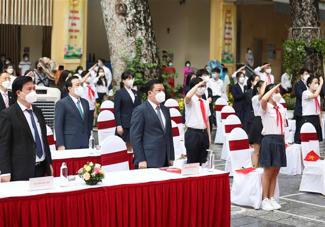 Khai giảng năm học mới, Lễ khai giảng năm học 2021-2022, Trực tiếp lễ khai giảng, Trường THCS Trưng Vương, Hà Nội, xem trực tiếp lễ khai giảng, khai giang, tựu trường