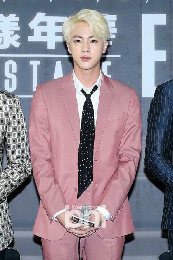 BTS, Jin, Jin và màu hồng, bts 2020, jin pink hair, anh cả bts, worldwide handsome 