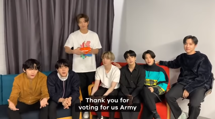 BTS nhận giải 'Nhóm nhạc được yêu thích nhất', Nickelodeon Kids’ Choice 2020, album mới Map Of the Soul: 7, Kpop, BTS, RM, Jin, Jungkook, Jimin, Suga, J-Hope, V