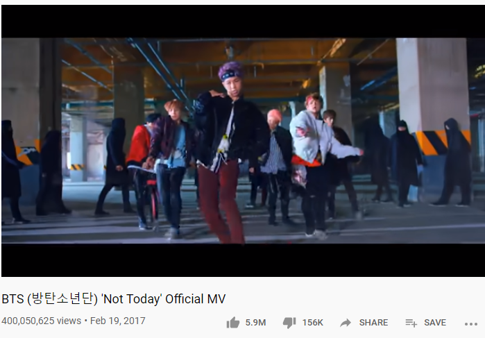 BTS, Not Today của BTS vừa đạt được một cột mốc mới, MV Not Today của BTS, MV thứ 10 của BTS, Fire, Dope, Fake Love, MIC Drop (Steven Aoki Remix), Blood Sweat & Tears