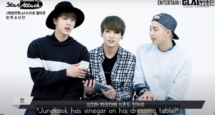 Jungkook BTS, Jungkook tiết lộ bí làm đẹp, Jungkook có làn da đẹp như nhung, Jungkook rửa mặt bằng giấm