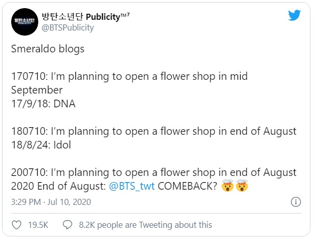 BTS, Mảnh ghép cuối cùng của BTS, BTS comeback, The BTS Flower Smeraldo, thế giới hư cấu trong các MV của BTS, các lần comeback của BTS