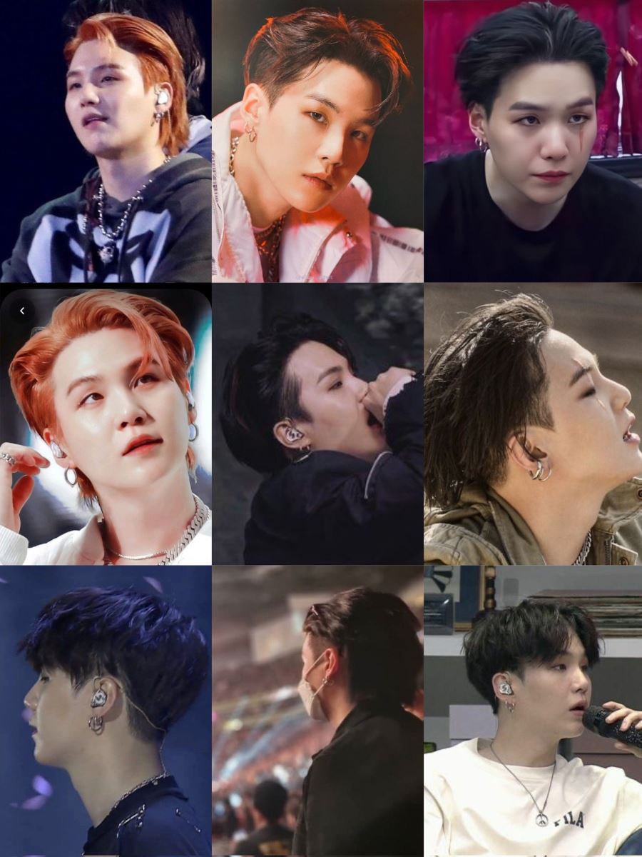 bts, suga, suga 2021, suga tóc mới, suga cuối cùng cũng xuất hiện, suga haircut, suga undercut, suga cạo tóc, các nhân cách của suga, jungkook, v bts, jimin