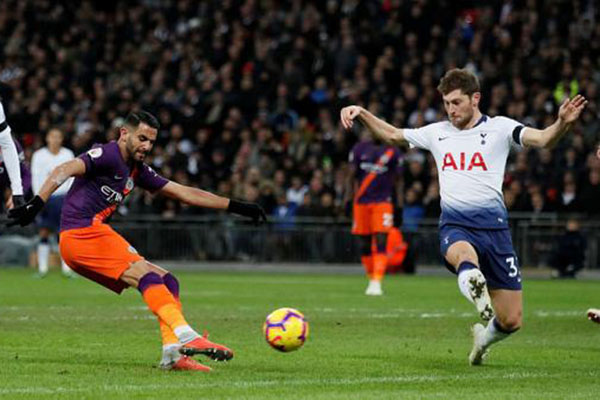 Video clip Tottenham 0-1 Man City, kết quả Tottenham vs Man City, tỷ số Tottenham vs Man City, Kết quả bóng đá Anh, Tottenham vs Man City, Mahrez, Wembley, Ederson