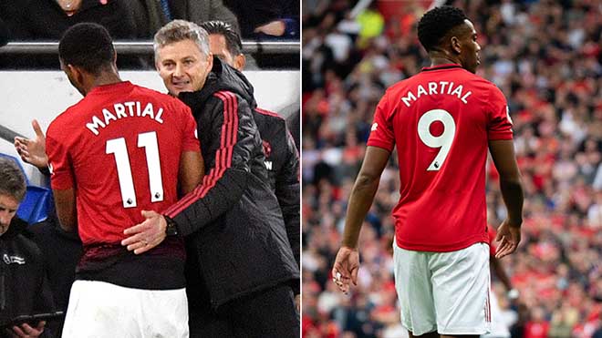 Bong da, bóng đá, MU, chuyển nhượng MU, M.U, Man United, lich thi dau bong da hom nay, Martial, Martial số 9, Martial hồi sinh, Wolves 1-1 MU, Martial đá trung phong