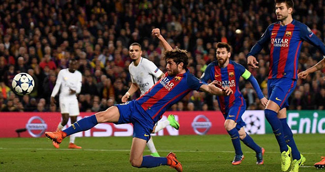 Kết quả cúp C1. Kết quả lượt đi vòng 1/8 Champions League. Barcelona vs PSG