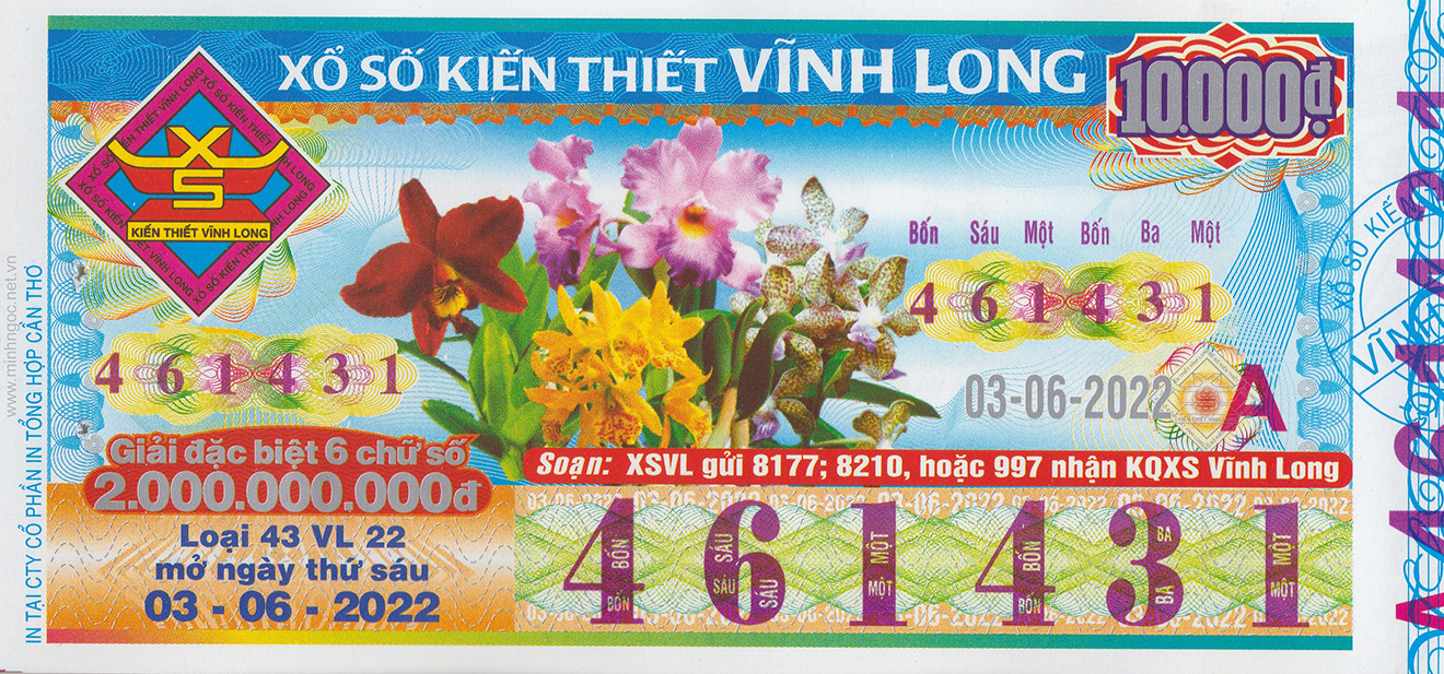 XSVL. Xổ số Vĩnh Long. XSVL 3/6. Kết quả xổ số hôm nay 3/6/2022. Xổ số Vĩnh Long ngày 3 tháng 6. XSVL hôm nay. Xo so Vinh Long, SXVL, XS VL. XSMN, SXMN, Xổ số miền Nam.