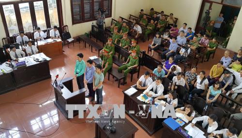 Quang cảnh phiên tòa, sáng 23/5. Ảnh: Thanh Hải/TTXVN