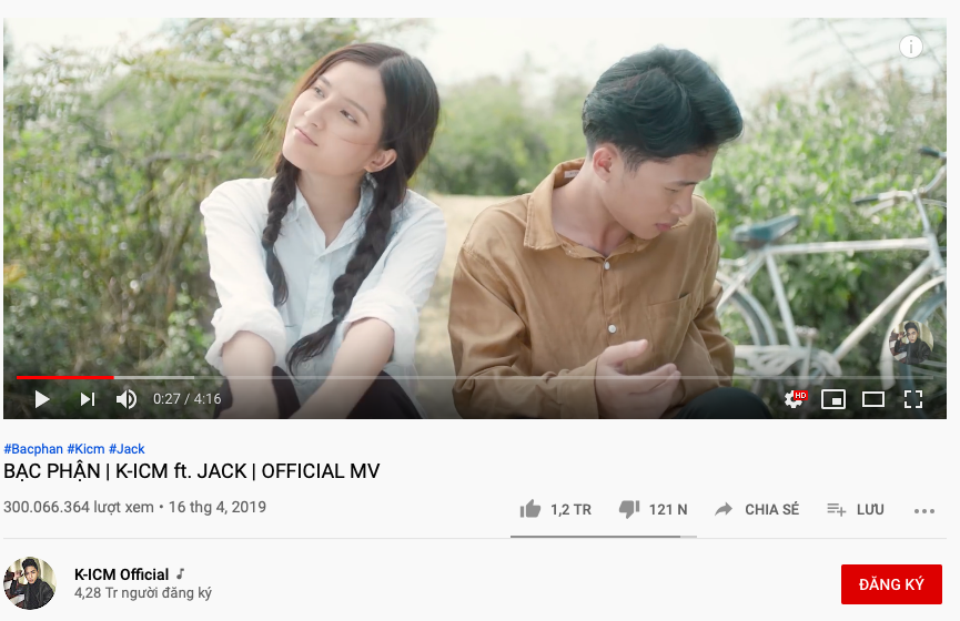 Jack, kênh Youtube đạt 3 triệu đăng ký, Là một thằng con trai, là một thằng con trai, MV Là một thằng con trai, jack, J97, J97 youtube, jack là môt thằng con trai, JACK 