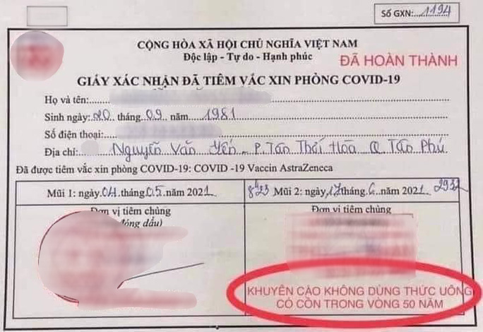 Tiêm vắc xin COVID-19, Kiêng rượu bia, kiêng thức uống có cồn, tiêm vắc-xin, Covid-19, khuyến cáo, giấy xác nhận, diện ưu tiên vắc-xin