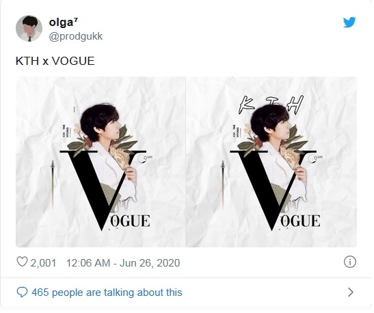 BTS, V BTS, V BTS trên Vogue, V BTS mặc màu kém nổi, V BTS chụp hình trên Vogue, fan mê mệt V BTS, V BTS mặc đồ Prada