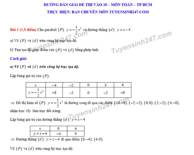 Đáp án đề thi tuyển sinh lớp 10 môn toán, Đáp án đề thi lớp 10 môn toán, Đáp án đề thi tuyển sinh lớp 10 môn toán TPHCM, Đáp án đề thi lớp 10 môn toán TPHCM, Đề thi Toán