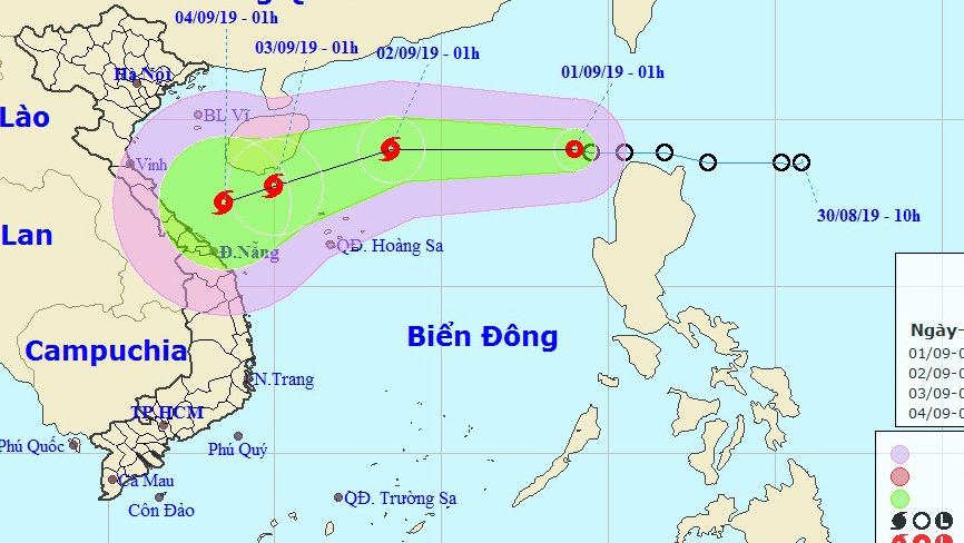 Bão số 5: Áp thấp nhiệt đới giật cấp 9 cách quần đảo Hoàng Sa 280 km sẽ mạnh lên thành bão số 5